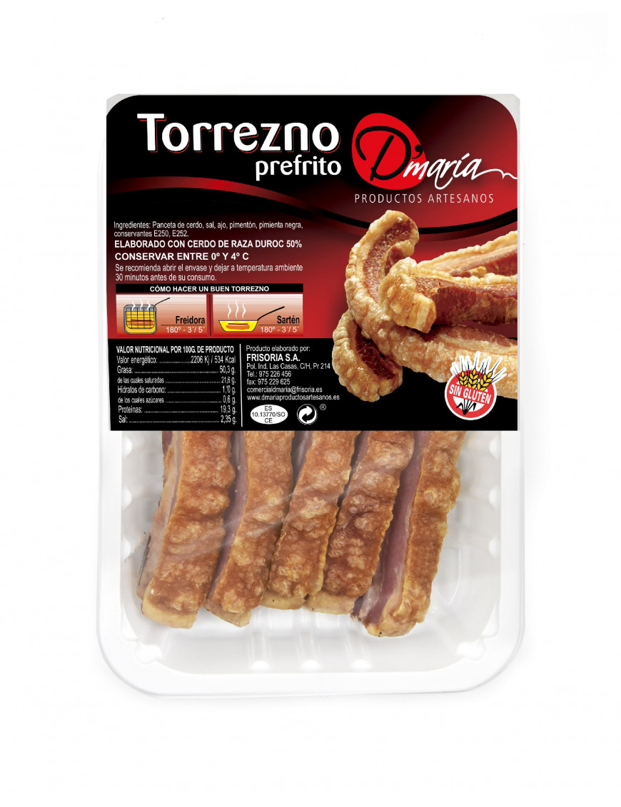 Torrezno de Soria prefrito, el auténtico.